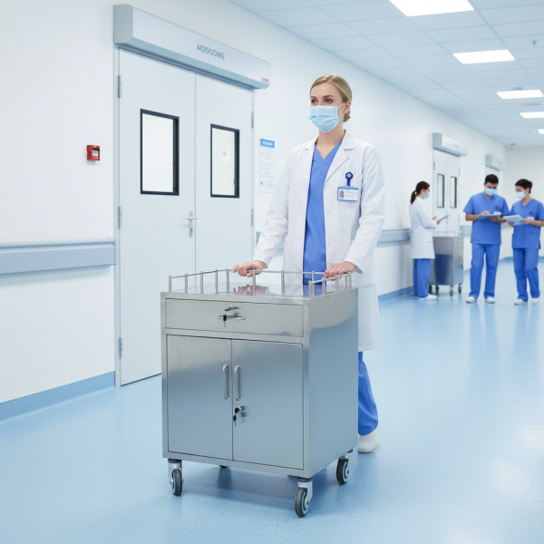 B22 Stainless Steel Anesthesia Trolley