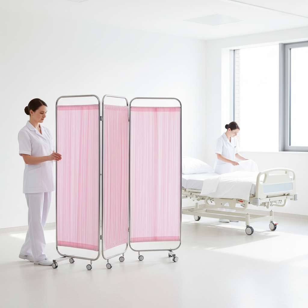 E12 Stainless Steel Quadruple Folding Screen
