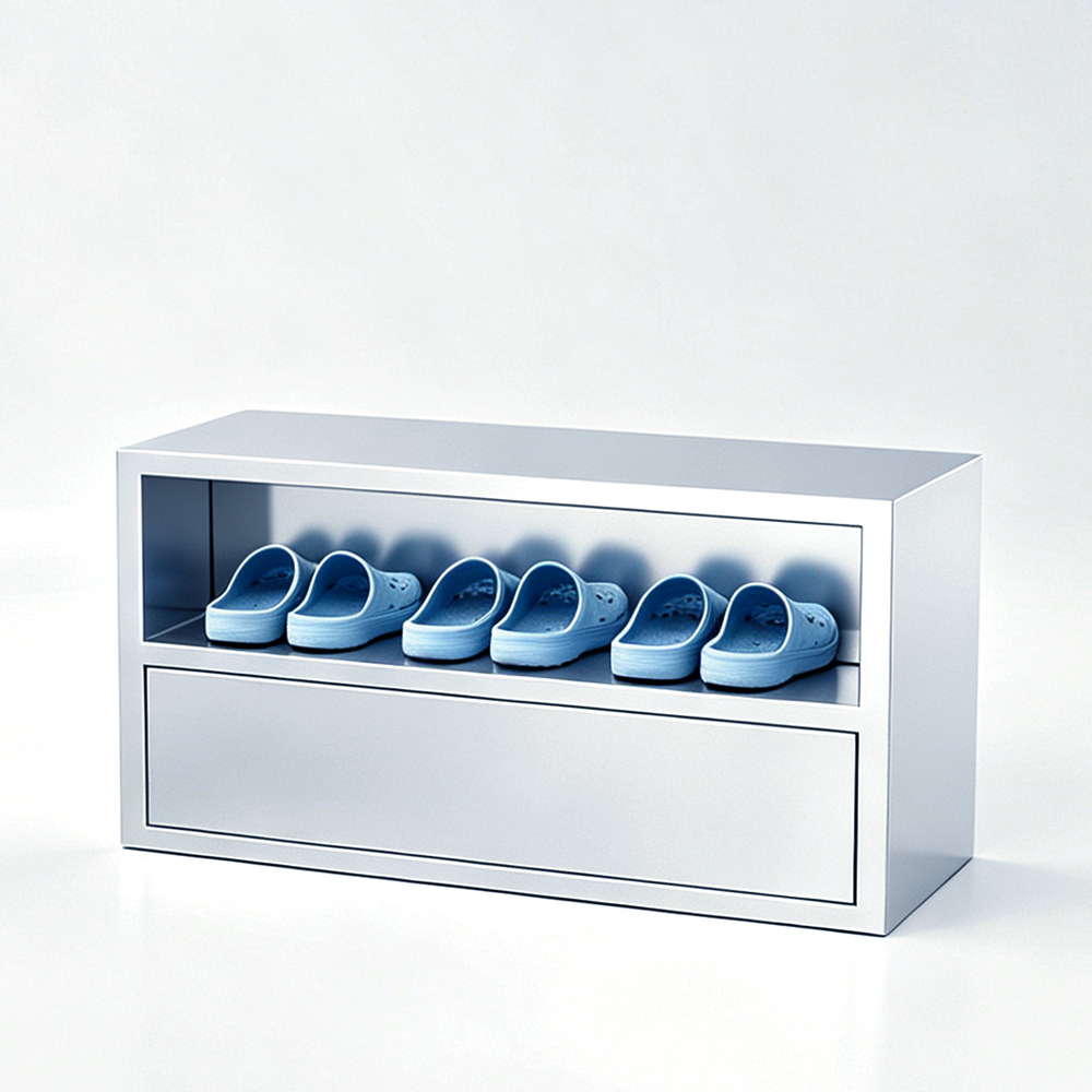 D12 Stainless Steel Sitting Shoe Cabinet